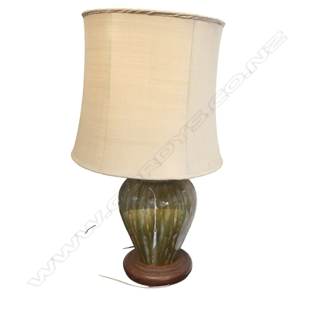 TABLE LAMP, GLAZED CERAMIC BASE H.650mm Image 1++