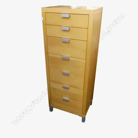 DANSKE MOBLER 7 DRAWER TALL BOY 530x400x1380mm
