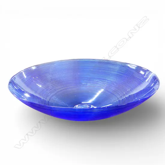 LG BLUE GLASS BOWL 450mm dia