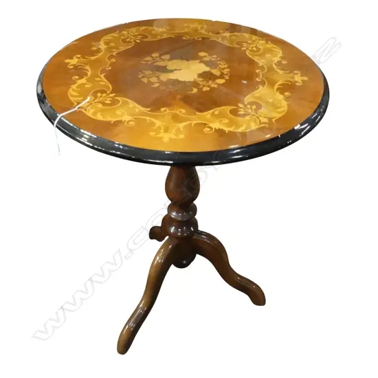 INLAID WINE TABLE H.620mm, 480mm dia