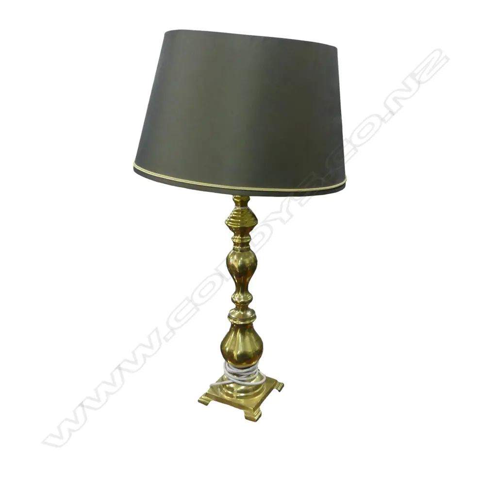 BRASS TABLE LAMP with shade H.750mm  Image 1++
