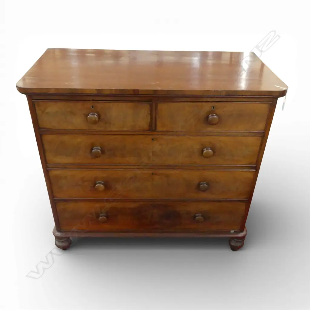 VICTORIAN MAHOGANY CHEST OF DRAWERS 1170x580x1070mm Image 1++