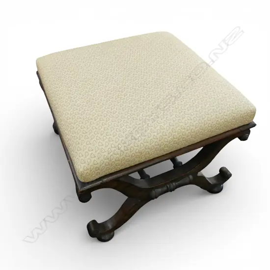UPHOLSTERED FOOTSTOOL 530x530x420mm