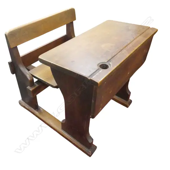 ANTIQUE WOODEN SCHOOL DESK 565x660x615mm