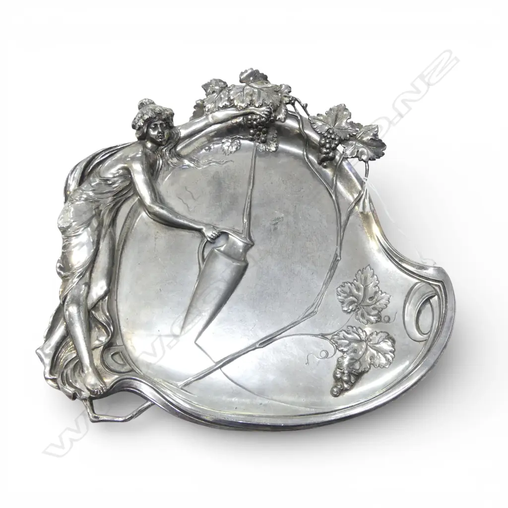W/METAL ART NOUVEAU DISH W.290mm Image 1++