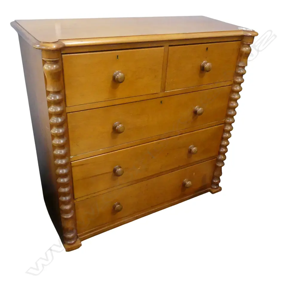 COLONIAL KAURI CHEST OF DRAWERS 1105x465x1040mm Image 1++