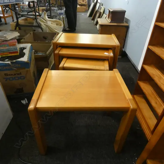 4 RIMU TABLES (3 NESTING + 1) W.580mm