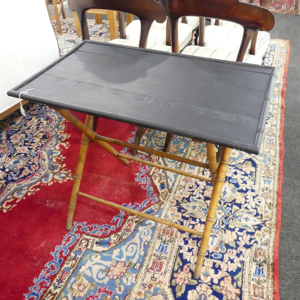BAMBOO FOLDING SIDE TABLE 810x485x700mm Image 1++