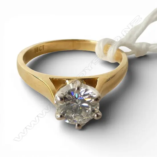 **RTV** 18CT YG 0.55ct DIAMOND SOLITAIRE RING w. VALUATION 2.3gms SIZE G