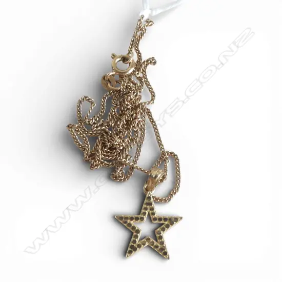 9CT NECKLACE 2.2gms + GP STAR PENDANT