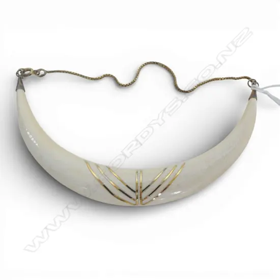 SILVER GILT TUSK PENDANT