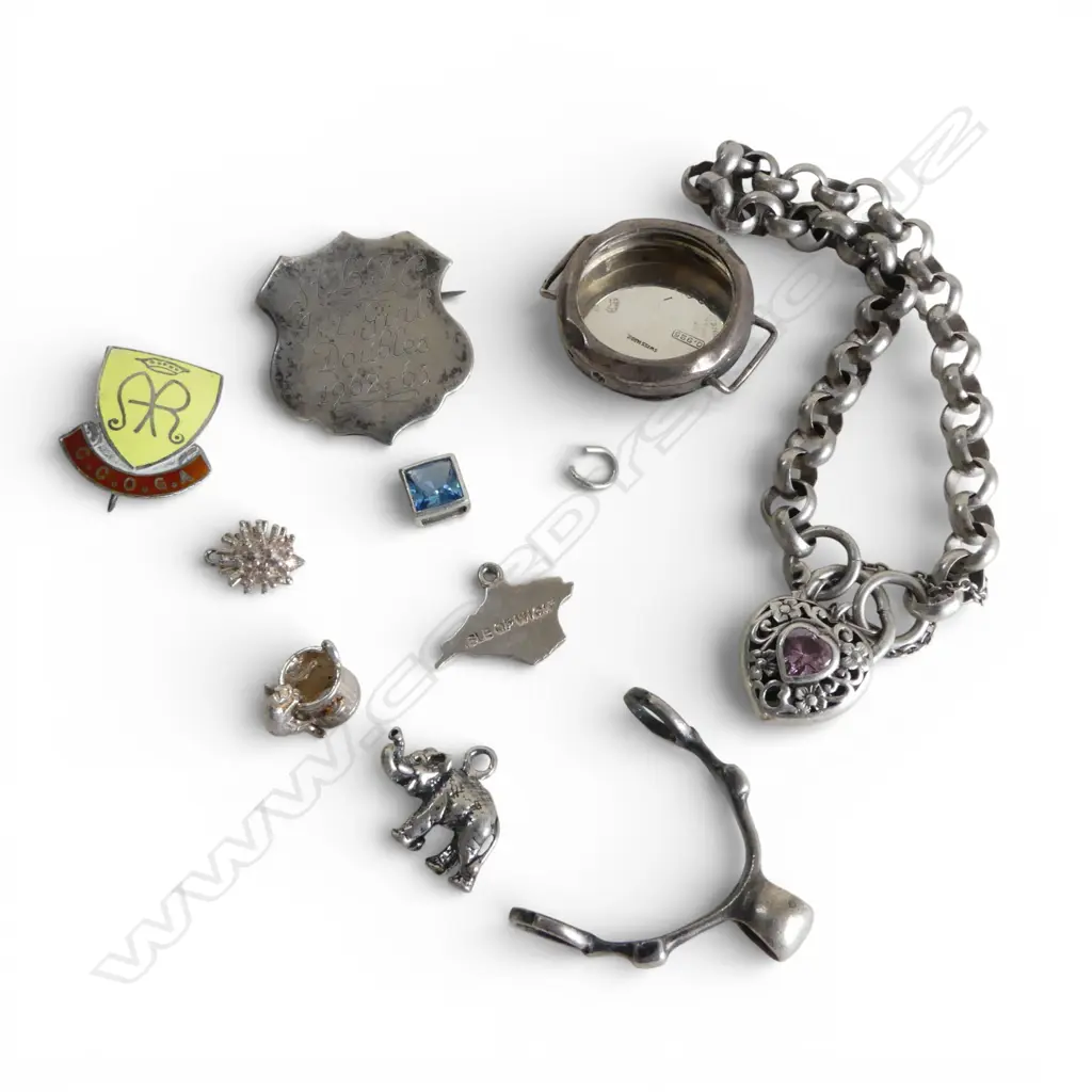 ASST STG SIL CHARMS +  SCRAP ETC TW 43.8G+/- Image 1++