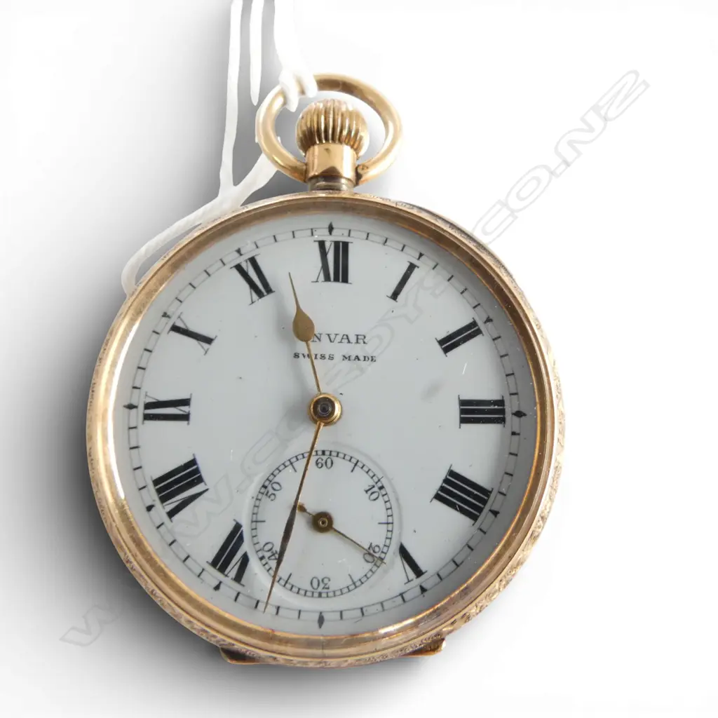 14CT YG POCKET WATCH, BASE METAL DUST COVER 56gms + VALUATION Image 1++