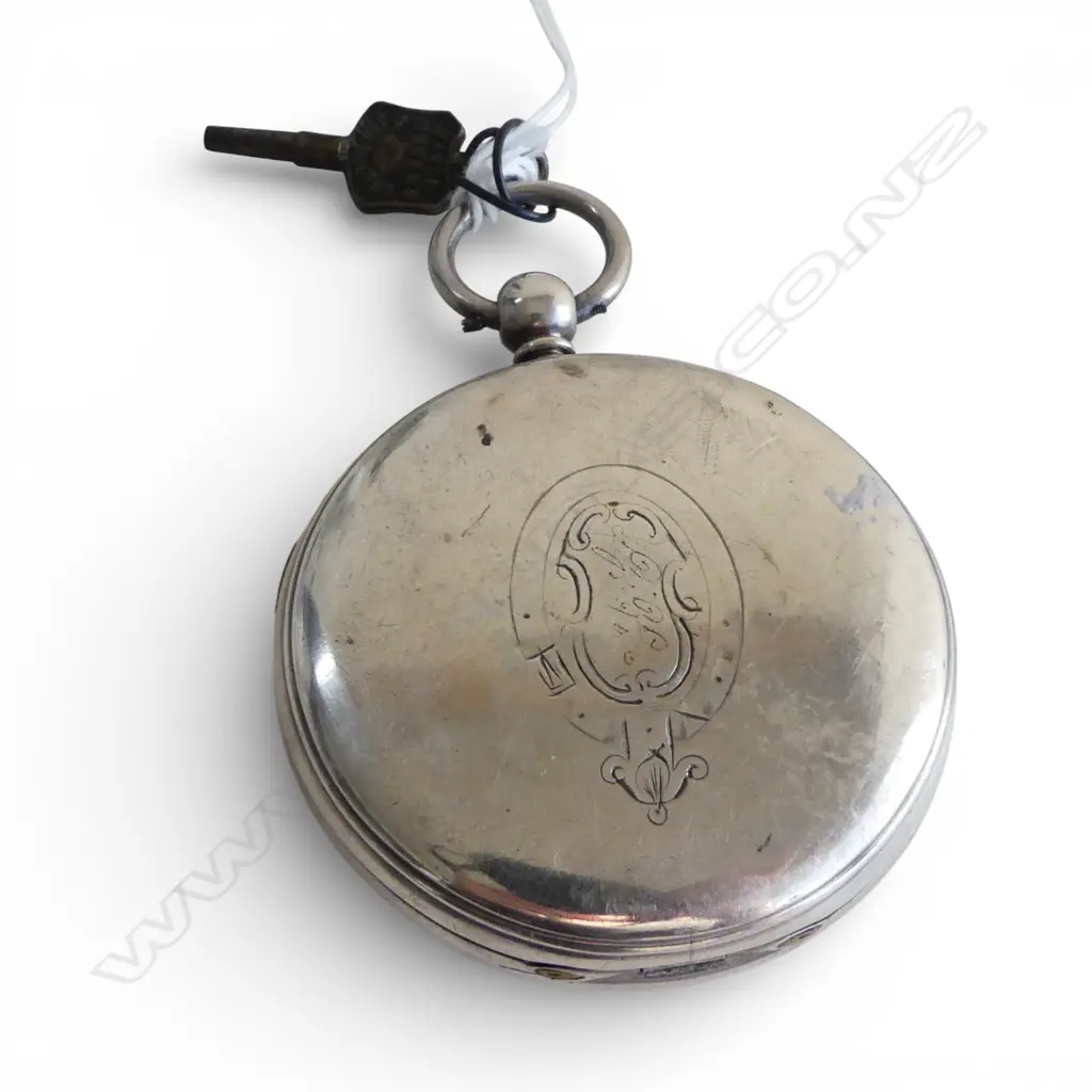 LGE SILVER CASED CENTER SECONDS CHRONOGRAPH by H.SAMUEL 0f Manchester #98673 Dia.60mm not running Image 1++