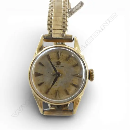 VINTAGE LADIES OMEGA 18CT GOLD CASE COCKTAIL WATCH Total Weight without movement but includes glass & strap 12.3G +/-
