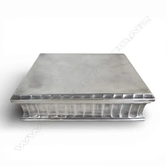 EARLY 20thC AUSTRIAN SILVER BOX, STAMP MARK A WINGED LETTER A 235x185x60mm 700gms