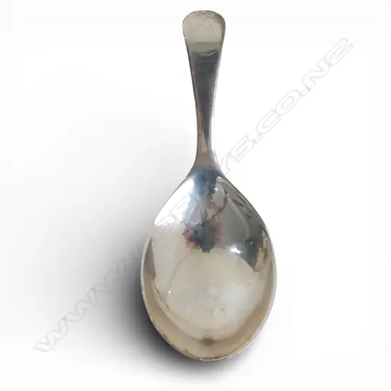 GEORGIAN STG SILVER TEA CADDY SPOON by WILLIAM BENNET, LONDON 1803, 7.37gms