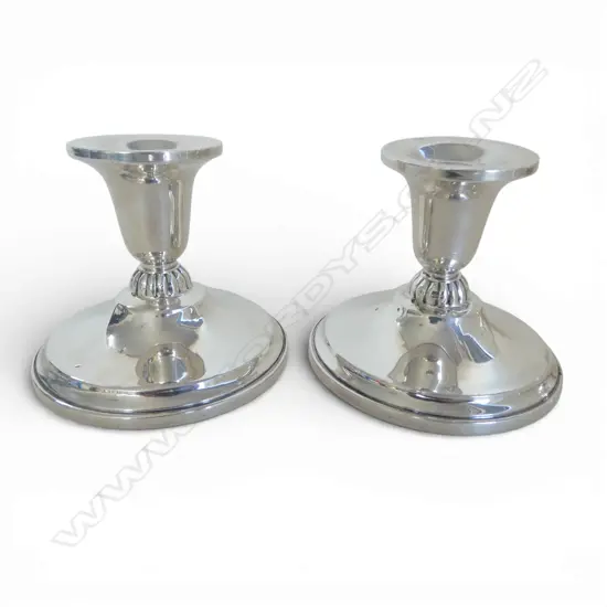 PR AMERICAN STG SILVER CANDLESTICKS weighted H.95mm