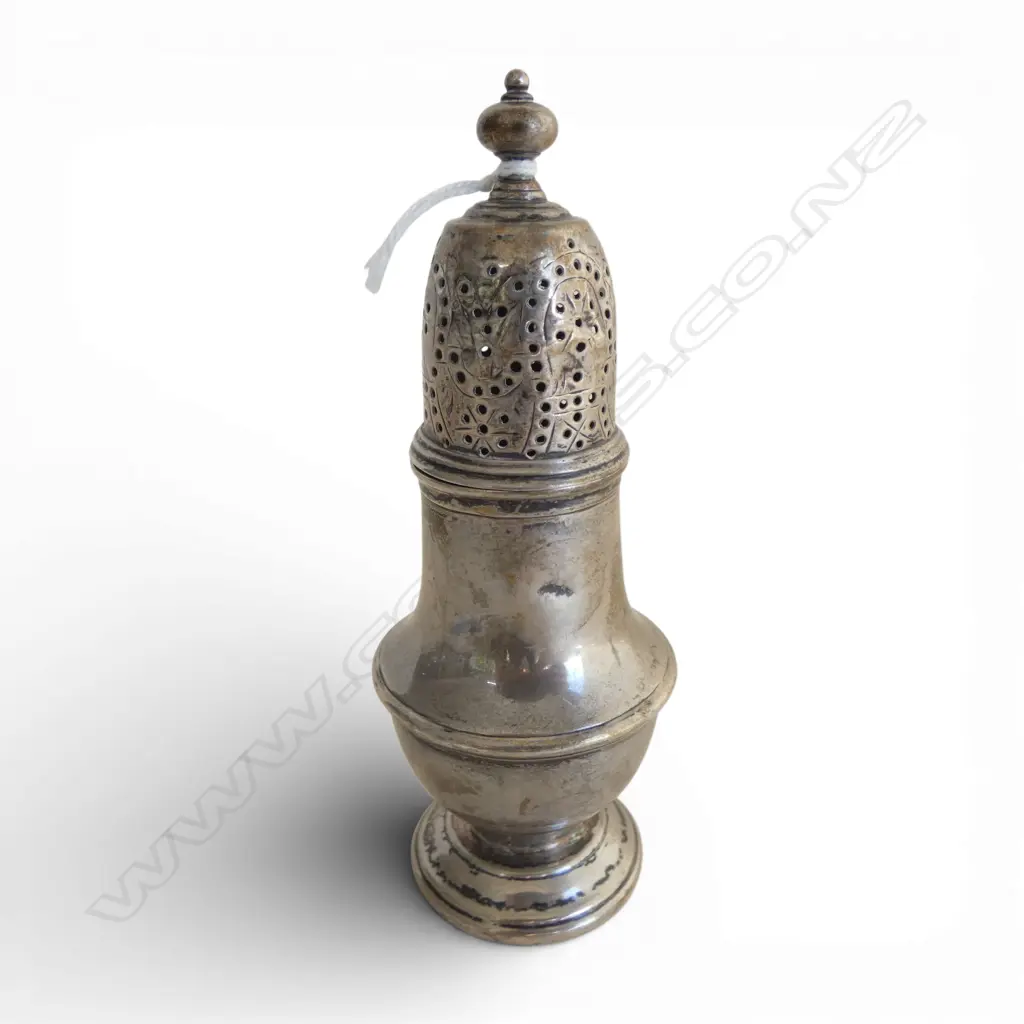 VICTORIAN SILVER BALUSTER SIFTER London 1898 74gms - FAULTS Image 1++