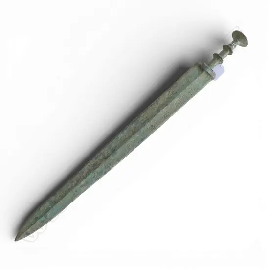 ORIENTAL ARCHAIC STYLE BRONZE SWORD BLADE / DAGGER L.560mm, BOXED