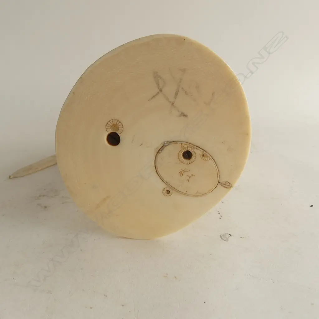 JAPANESE IVORY FISHERMAN FIGURE H.220mm SIGNED TO BASE. PIECES LOOSE Image 1++