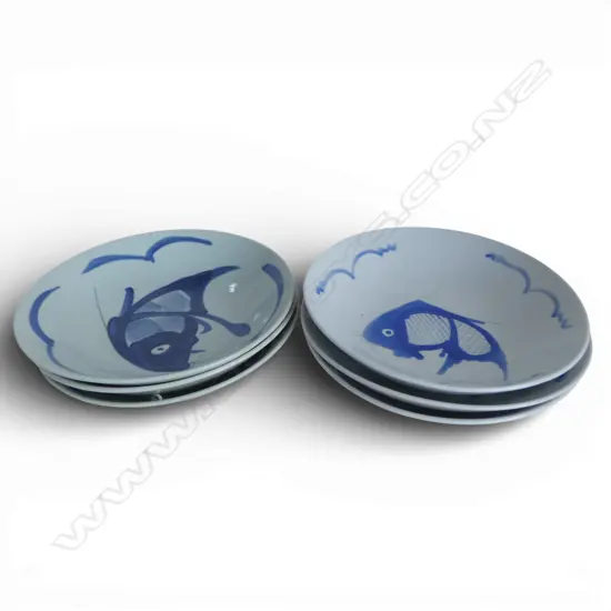 6 CHINESE BLUE & WHITE BOWLS Dia.230mm...