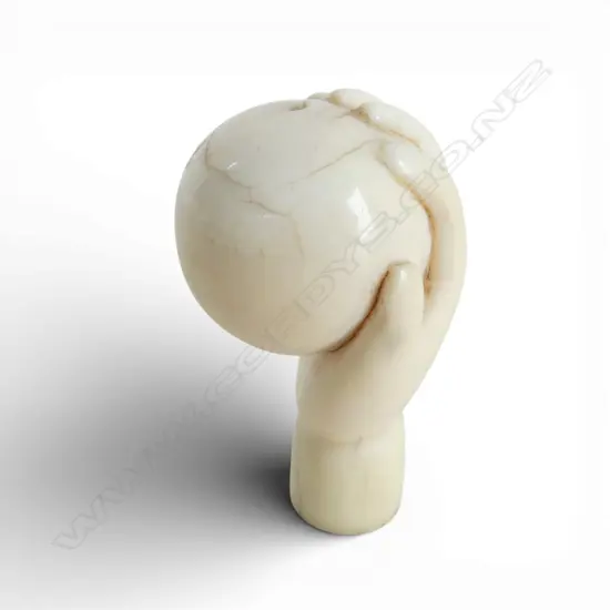 MARINE IVORY BALL IN HAND WALKING STICK HANDLE