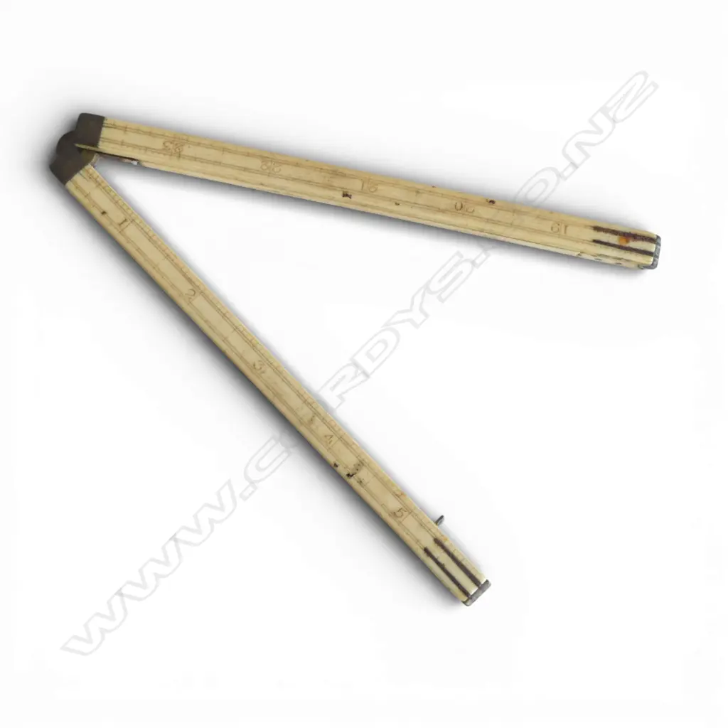 ANTIQUE 4 FOLD 24 INCH IVORY RULER Image 1++