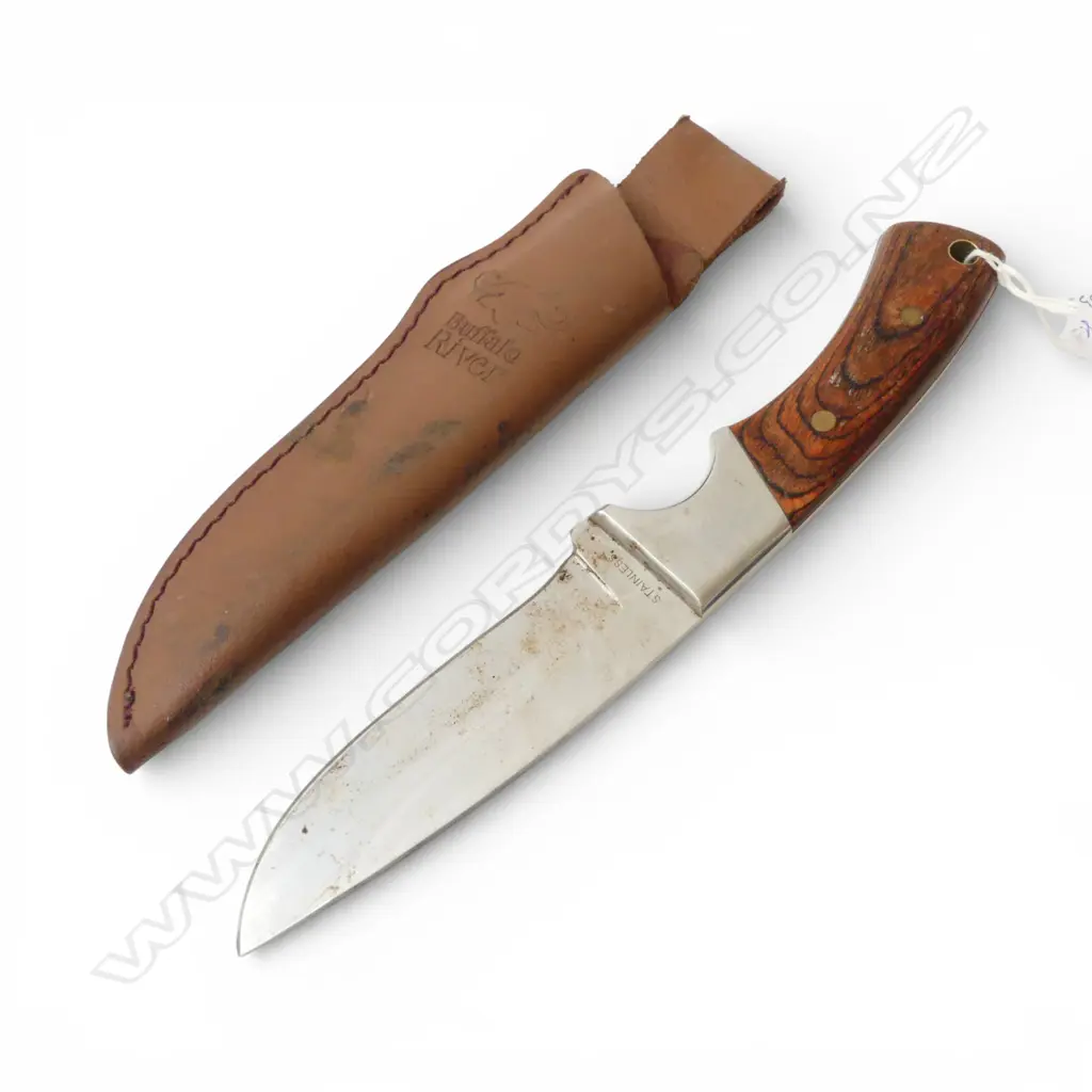 SHEATHED BUFFALO RIVER SKINNING KNIFE L270MM Image 1++