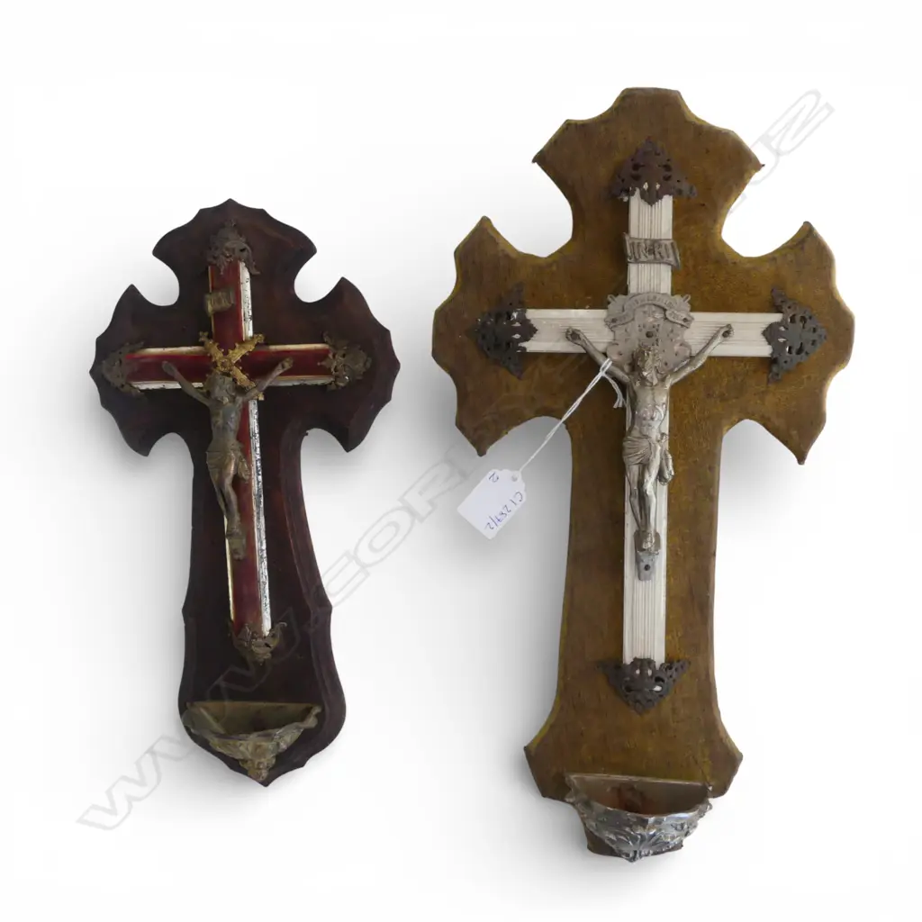 2 VINTAGE CRUCIFIXES H.305, 390mm Image 1++