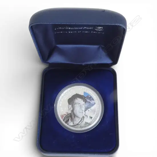2008 SIR EDMUND HILLARY .999 SILVER $1 COIN 31.135gms