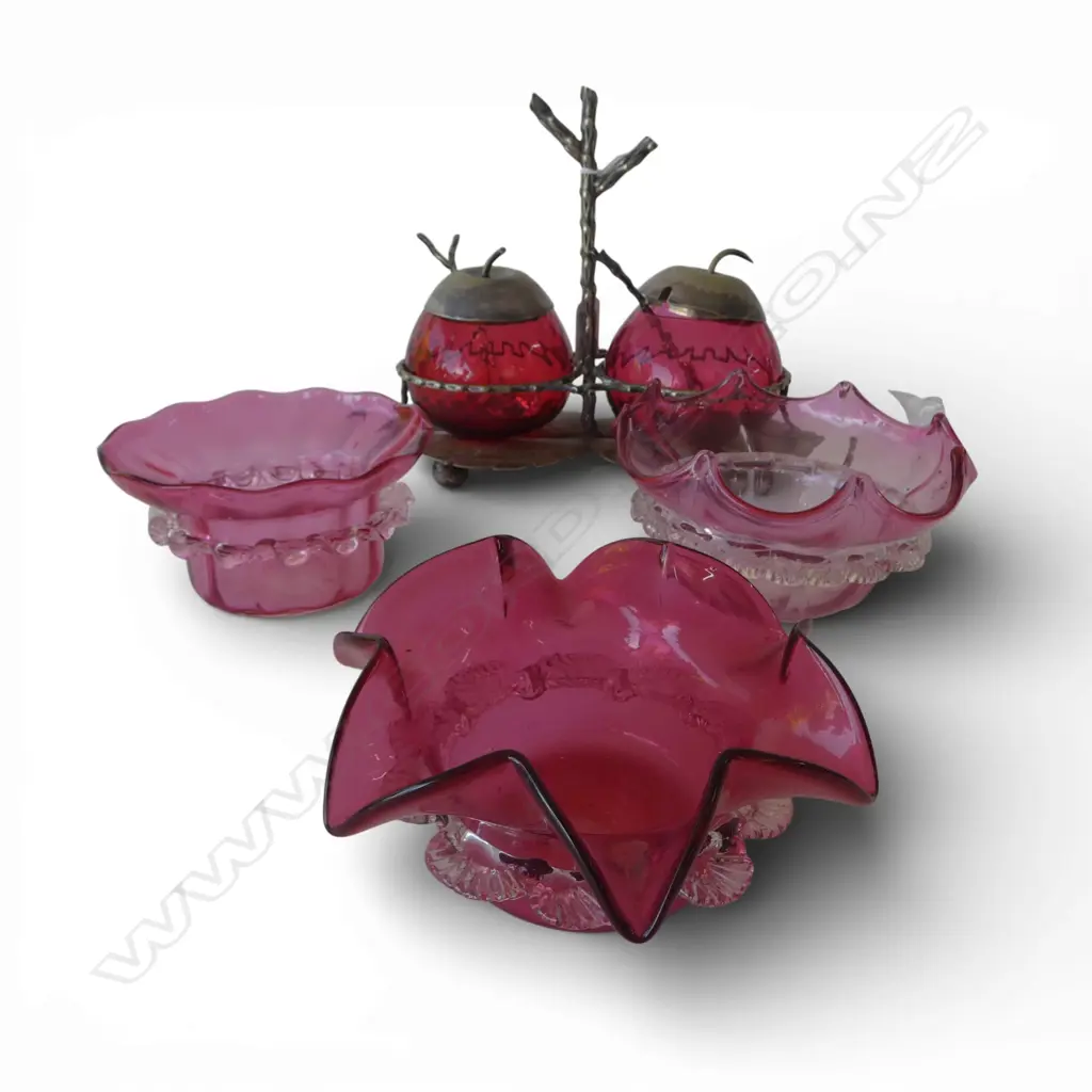 CRANBERRY & EP FRUIT CONDIMENT H200MM & 3 BOWLS DIA140MM Image 1++