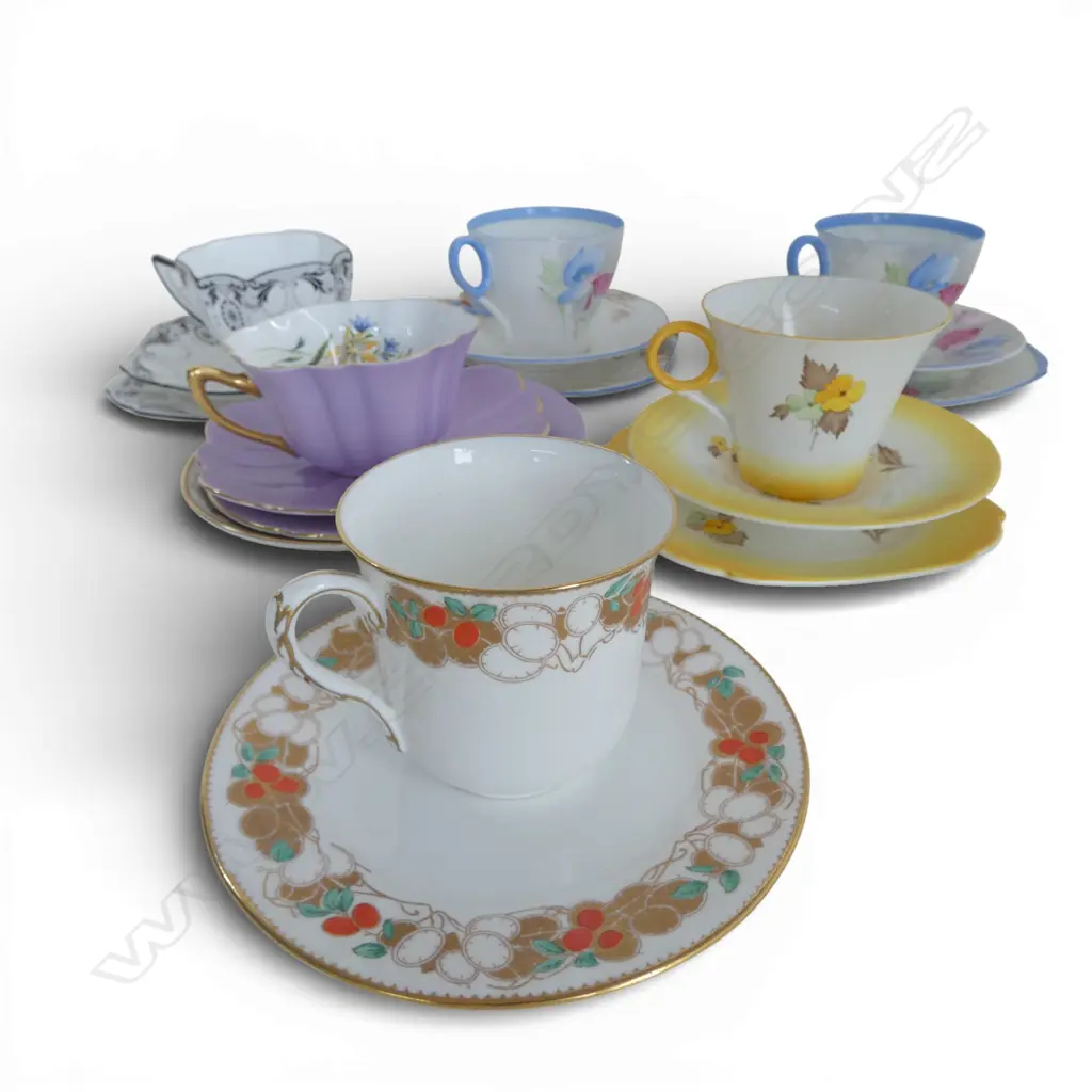 6 SHELLEY CHINA CSPS MIXED PATS Image 1++