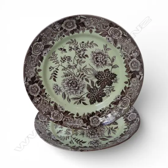 2 SPODE 'JASMINE' LG PLATES 305mm dia