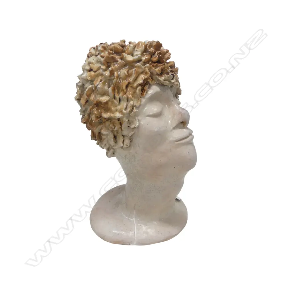 STUDIO CERAMIC GLAZED HEAD VASE H.295mm - FAULTS Image 1++