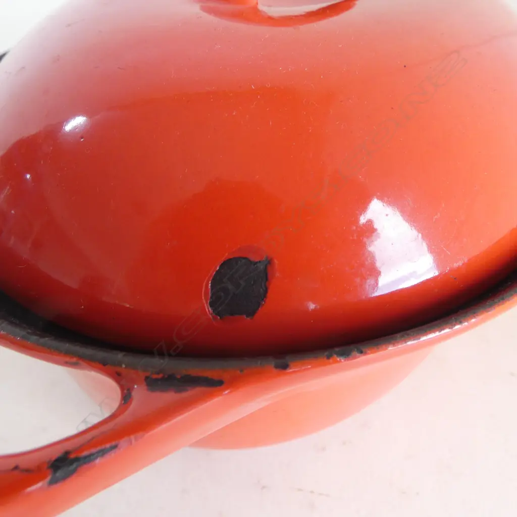 WATERFORD IRELAND CAST IRON & RED ENAMEL OVEN W.300mm... Image 1++