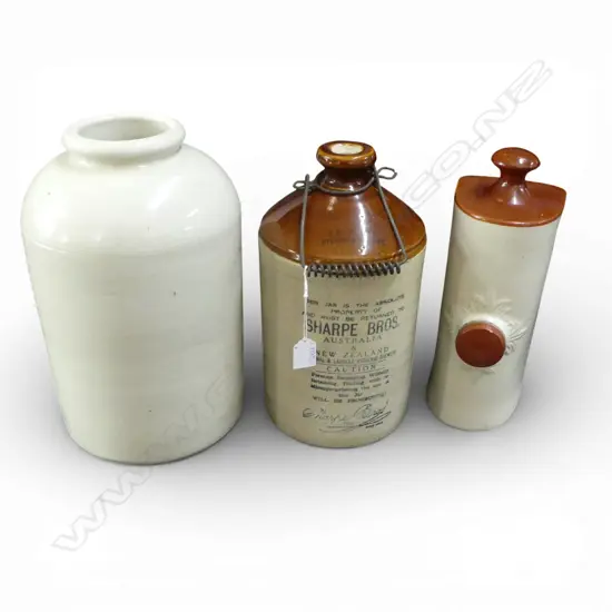 2 CROCKS (1 SHARPE BROS.) + HOT WATER BOTTLE H.350mm