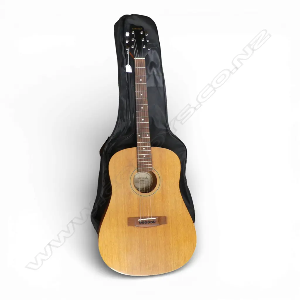 VINTAGE SAMICK GUITAR IN CASE fault to back of the body Image 1++