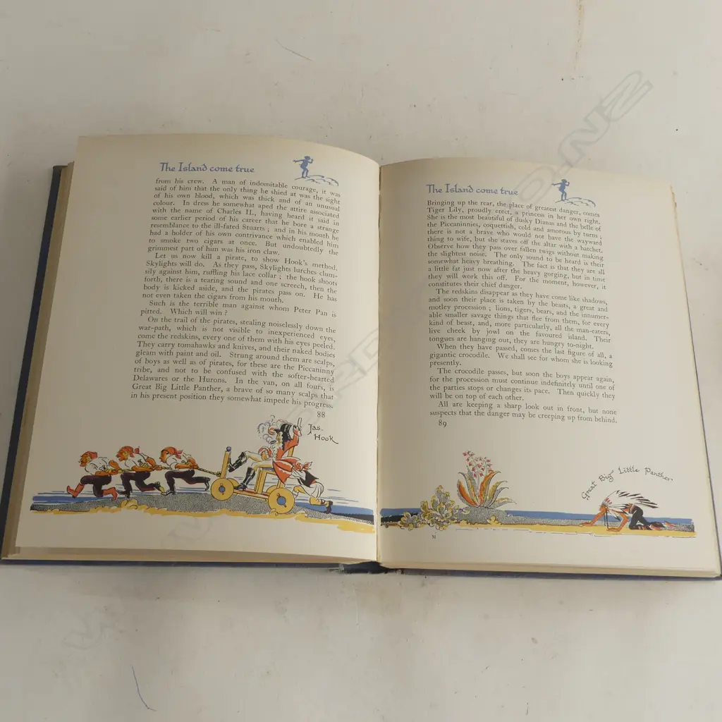 VINTAGE BOOK, J. M. BARRIE PETER PAN & WENDY, GREAT ORMOND ST HOSPITAL ED. C.1930s H.255mm  Image 1++