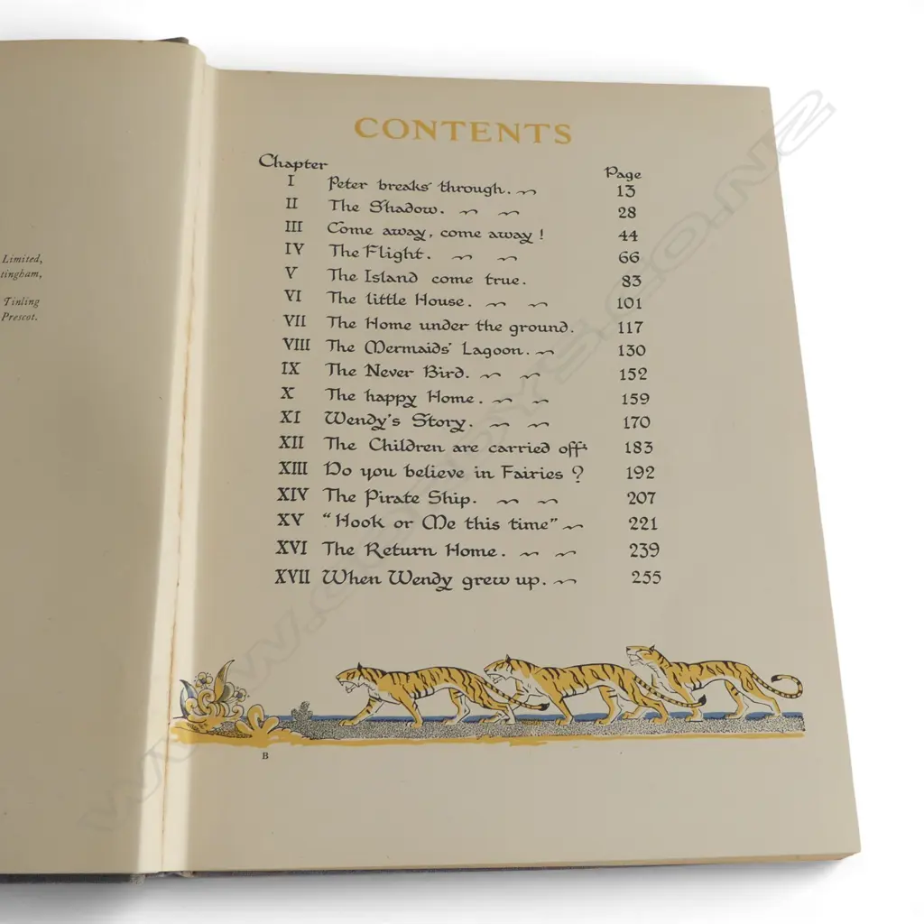 VINTAGE BOOK, J. M. BARRIE PETER PAN & WENDY, GREAT ORMOND ST HOSPITAL ED. C.1930s H.255mm  Image 1++