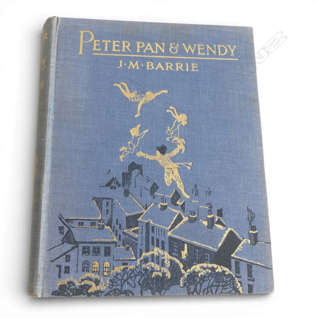 VINTAGE BOOK, J. M. BARRIE PETER PAN & WENDY, GREAT ORMOND ST HOSPITAL ED. C.1930s H.255mm  Image 1++
