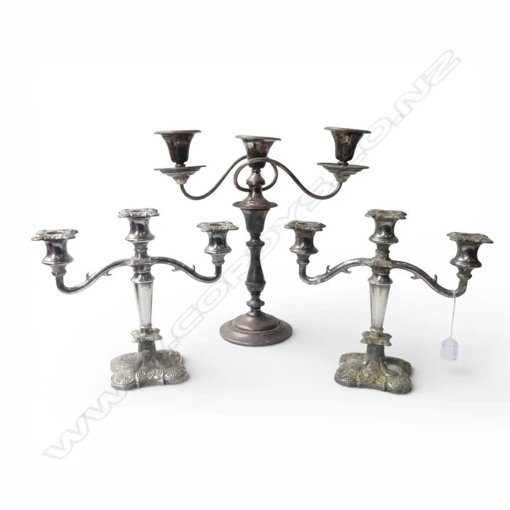 PR SILVER PLATED CANDELABRA 250mm + OTHER Image 1++