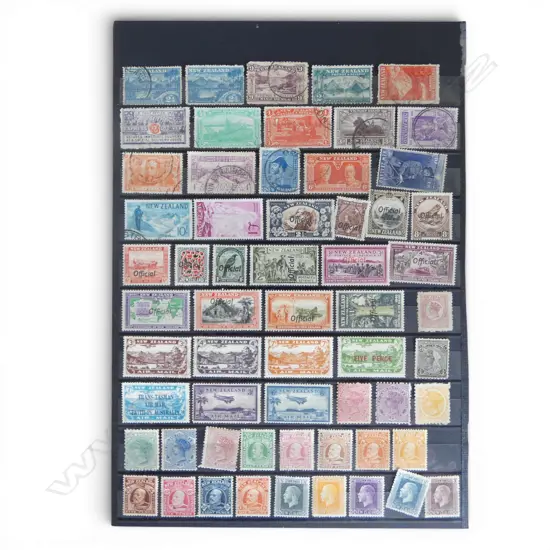 SHEET OF ASST. ANTIQUE NZ STAMPS
