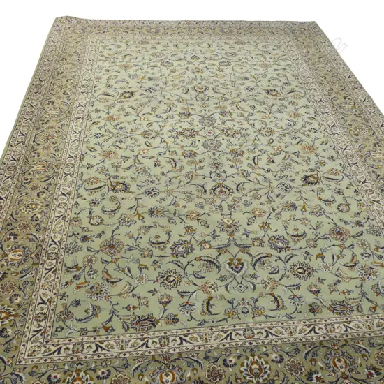 Very large Iranian Kashan hand knotted carpet w tendril floral designs. Some fading 4140 x 3100mm...