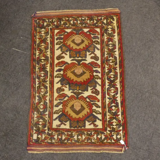 Kelim (mixed weave) tribal rug triple medallion 1325 x 910mm