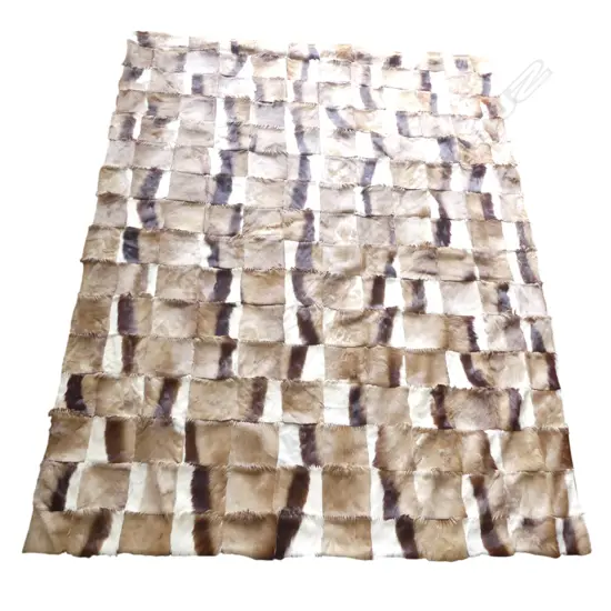 COWHIDE PATCHWORK BLANKET 2200x1700mm