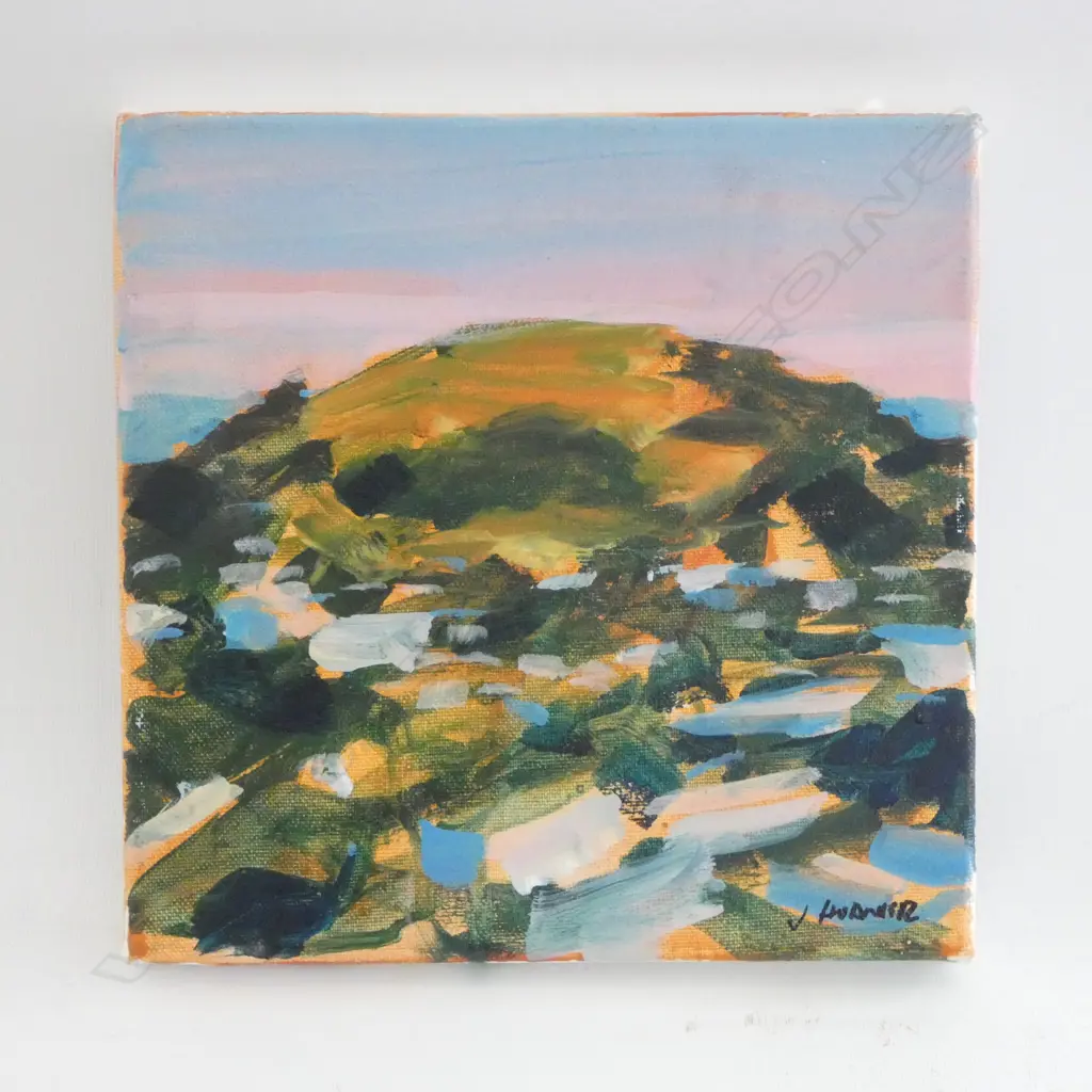 JOHN HORNER 'AUCKLAND VOLCANO', OIL on CANVAS,H.200 x 200 Image 1++