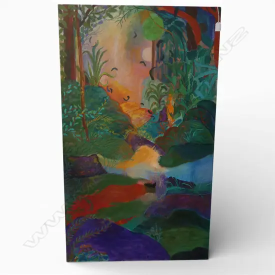 SIGNED ARTWORK 'SACRED GLADE' OIL ON CANVAS 1995 1120x670mm