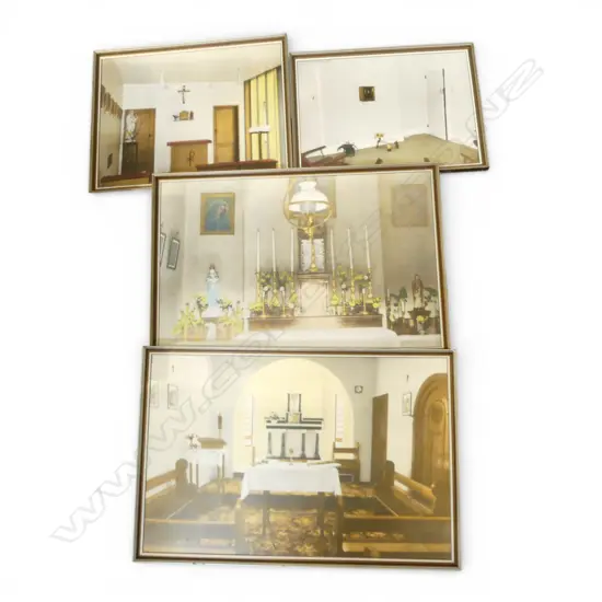 4 CHURCH INTERIOR PRINTS BY WHITES AVIATION 490x760mm