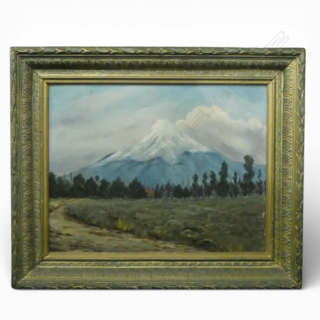 ARTIST UNKNOWN, MOUNTAIN VIEW, OIL ON BOARD IN PERIOD FRAME 335 X 430mm Image 1++